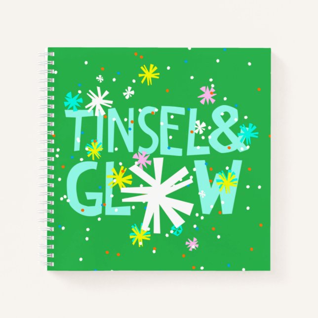 Tinsel & Glow Notizbuch (Vorderseite)