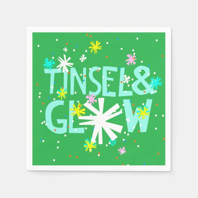 Tinsel & Glow Serviette (Vorderseite)