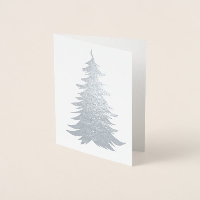 TINSEL Holiday Card Silver Folienkarte (Vorderseite)