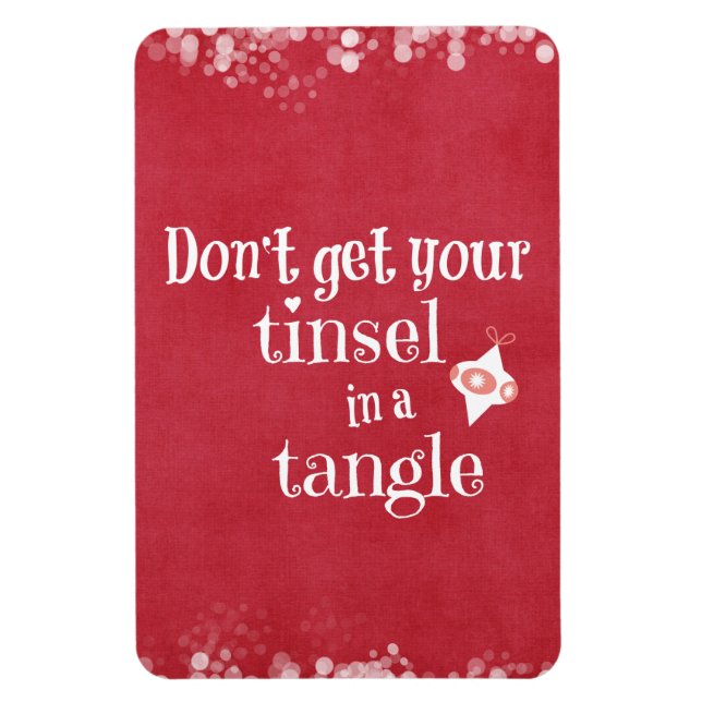 Tinsel in einem zwielichtigen Weihnachtsangebot Magnet (Vertikal)