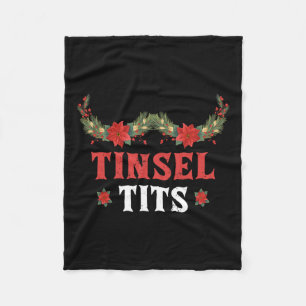 Tinsel Jingle Ball Matching Family Group Xmas Fleecedecke