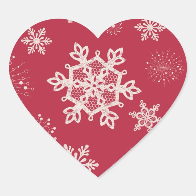 Tinsel Martzkin Weihnachtskleber Herz-Aufkleber (Vorderseite)