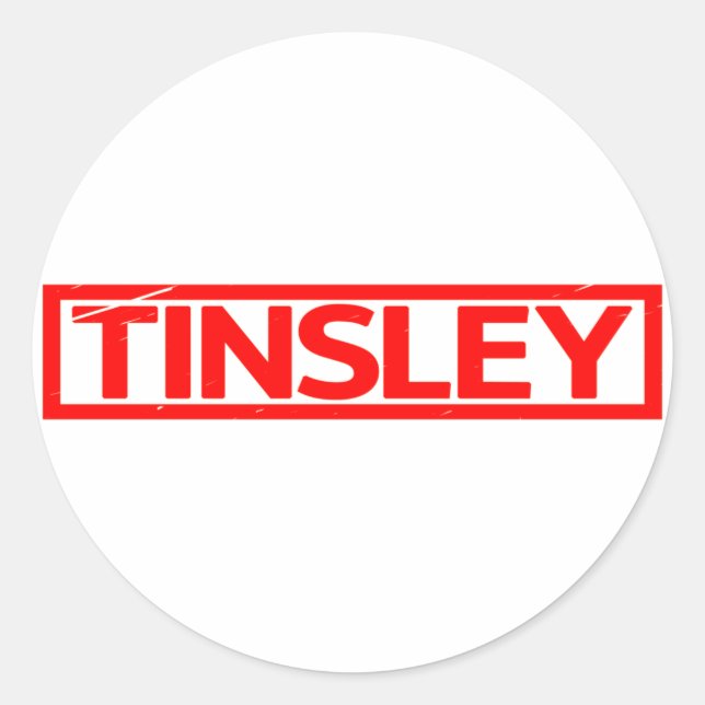 Tinsley Briefmarke Runder Aufkleber (Vorderseite)