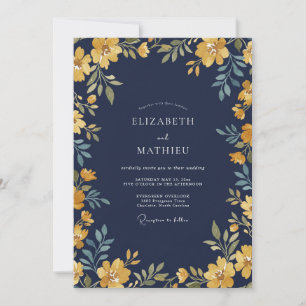 Tinte Amber Laub Eukalyptus Hochzeit Einladung