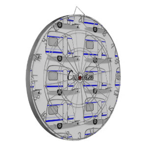 Tinte Anhänger Sinti und Roma Caravan Thunder_Cov Dartscheibe