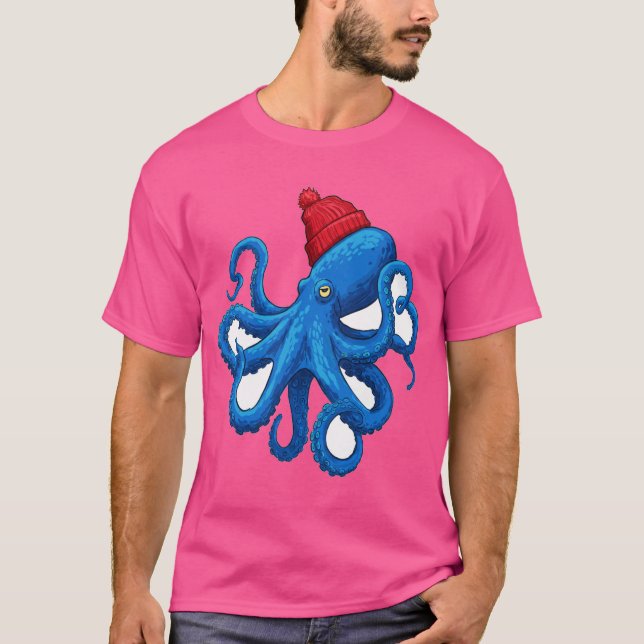 Tinte & Embrace: Ihr freundlicher Nachbarn-Oktopus T-Shirt (Vorderseite)