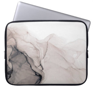 Tinte, Farbe, abstrakt. Nahaufnahme des Gemäldes. Laptopschutzhülle