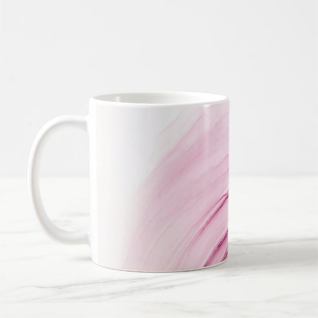 Tinte, Farbe, abstrakt. Schließen des Gemäldes. Co Kaffeetasse (Links)