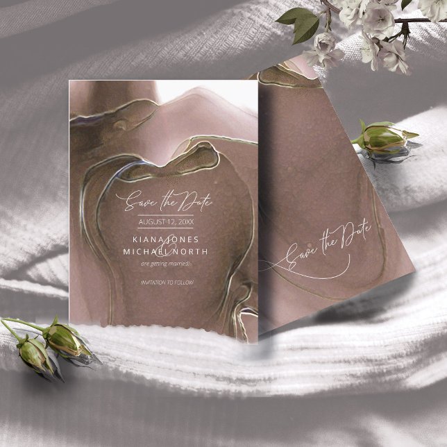 Tinte Flow Wedding Save the Date Taupe ID762 (Von Creator hochgeladen)