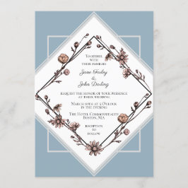 Tinte Gezeichnet Daisies Hochzeitseinladung Einladung