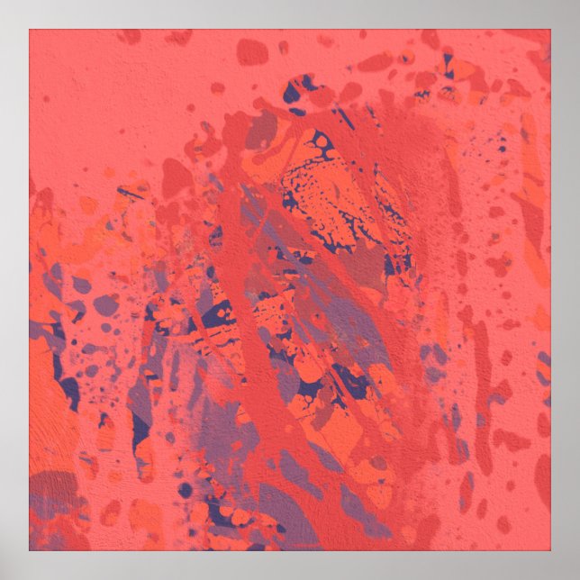 Tinte handgefertigt. Abstrakte Wandkunst Creativ Poster (Vorne)