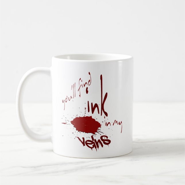 Tinte in meinen Adern Tasse (Links)