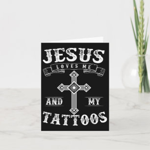 Tinte Künstlerin Tattooist Anhänger Jesus Liebe mi Karte