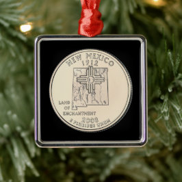 Tinte New Mexico Staat Quarter Ornament Aus Metall