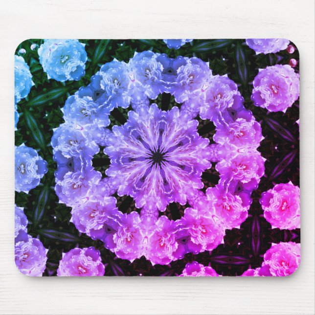 Tinte Peony Abstrakte Blume Art Mousepad (Vorne)