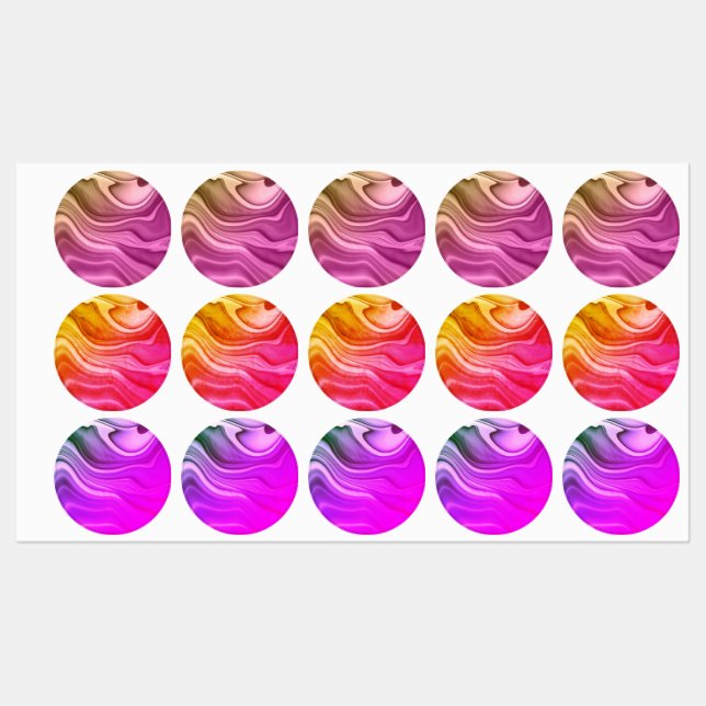 Tinte-Set Aurora Digitalpapier Etiketten (Blatt)