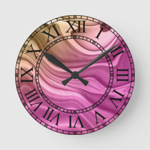 Tinte-Set Aurora Digitalpapier Runde Wanduhr