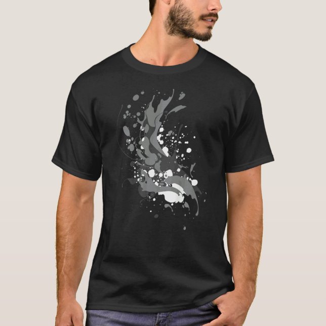 Tinte Spritzer mit Paint Splash Spray T-Shirt (Vorderseite)