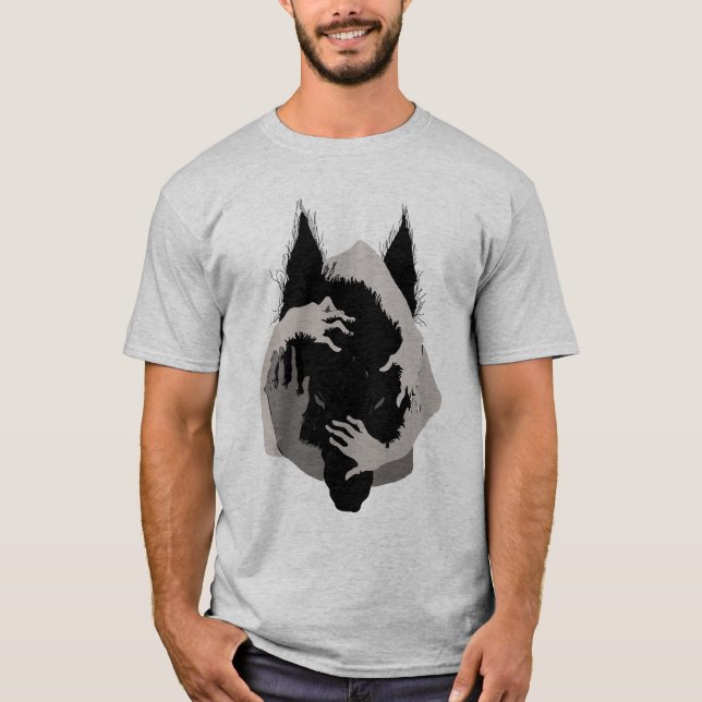 Tinte Talking Fantasy V05 BLACK WOLF T-Shirt (Vorderseite)
