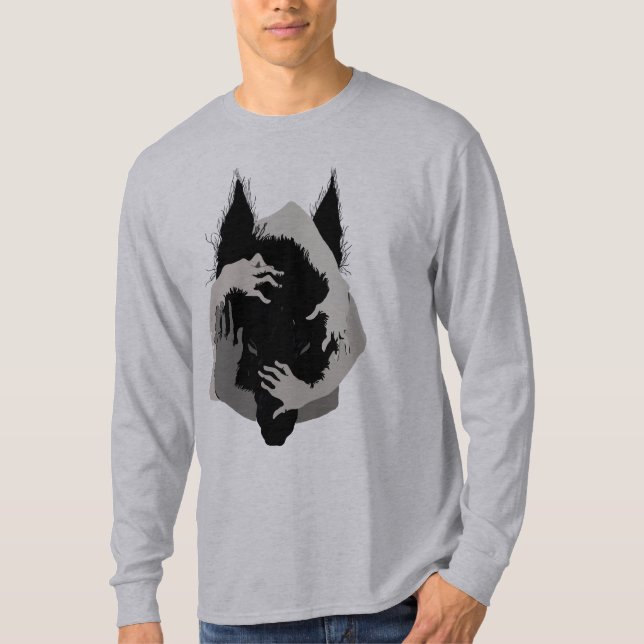 Tinte Talking Fantasy V05 BLACK WOLF T-Shirt (Vorderseite)