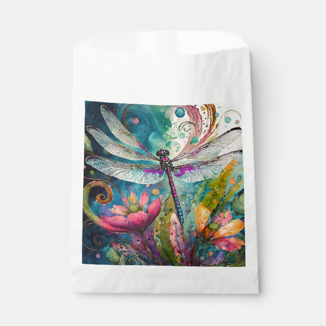 Tinte und Pen Wasserfarbendragonfly Geschenktütchen (Vorderseite)