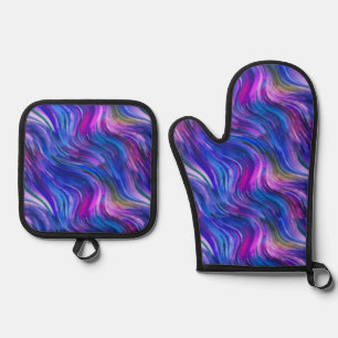 Tinte verschüttet Topfhandschuhe und Untersetzer Ofenhandschuh & Topflappen-Set