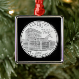 Tinted Kentucky Staat Quarter Ornament Aus Metall