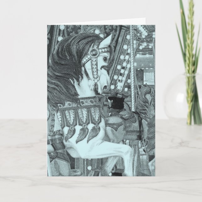 Tinted Merry Horse Karte (Vorderseite)