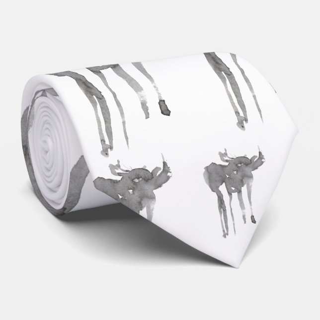 Tinten-Elche Krawatte (Gerollt)