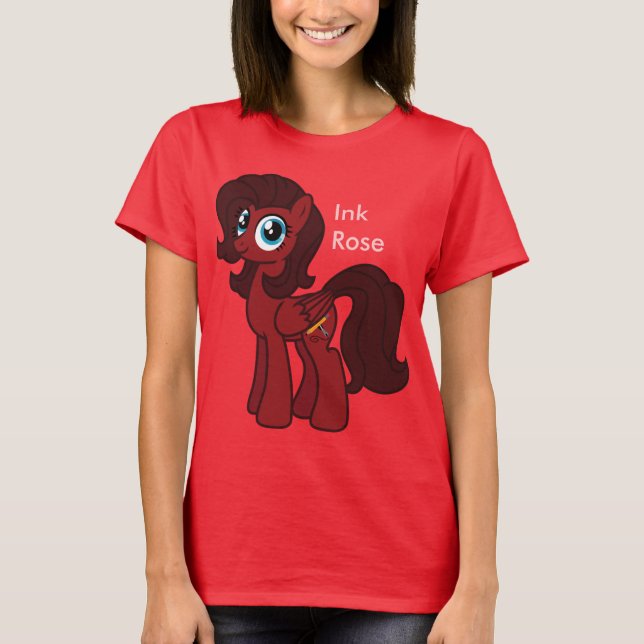 Tinten-Rosen-Shirt T-Shirt (Vorderseite)