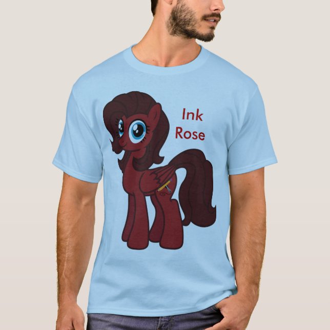 Tinten-Rosen-T - Shirt (Vorderseite)