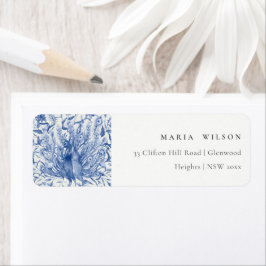 TintenBlue Classy Verzierte Wasserfarbenpfauenadre