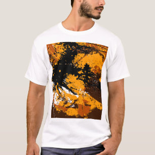Tintenexplosion: Abstrakte, bunt abgestürzte Welle T-Shirt