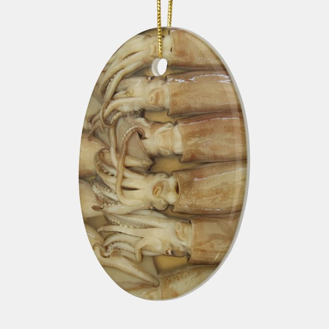 Tintenfisch - Calamari Keramik Ornament (Links)