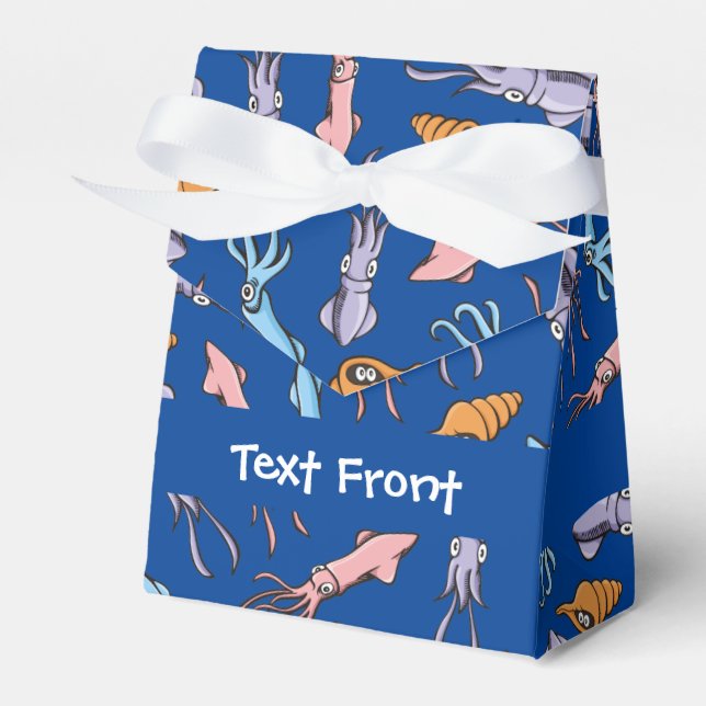 Tintenfisch Cartoon Muster Geschenkschachtel (Vorderseite)
