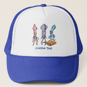 Tintenfisch Cartoon Truckerkappe