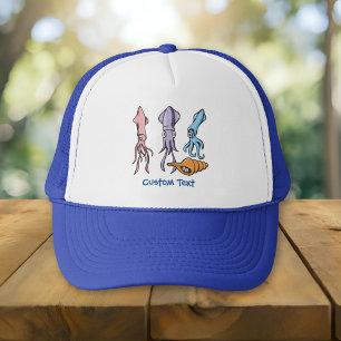 Tintenfisch-Cartoons Truckerkappe