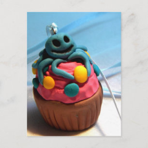 Tintenfisch Cupcake Postkarte