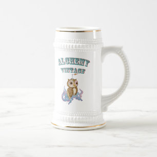 Tintenfisch Eule Roboter Bierglas