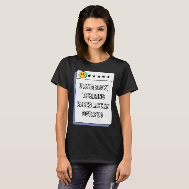 Tintenfisch Felsen T-Shirt (Vorne ganz)