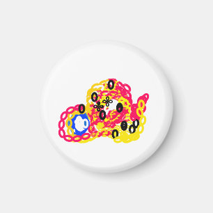 Tintenfisch Freude Sommer Spiel Magnet