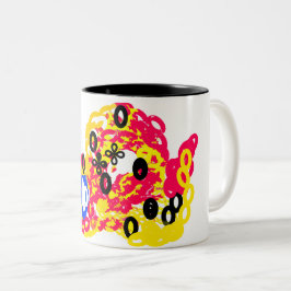 Tintenfisch Freude Sommer Spiel Zweifarbige Tasse