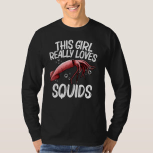 Tintenfisch für Mädchen Frauen Tintenfisch Meeresf T-Shirt