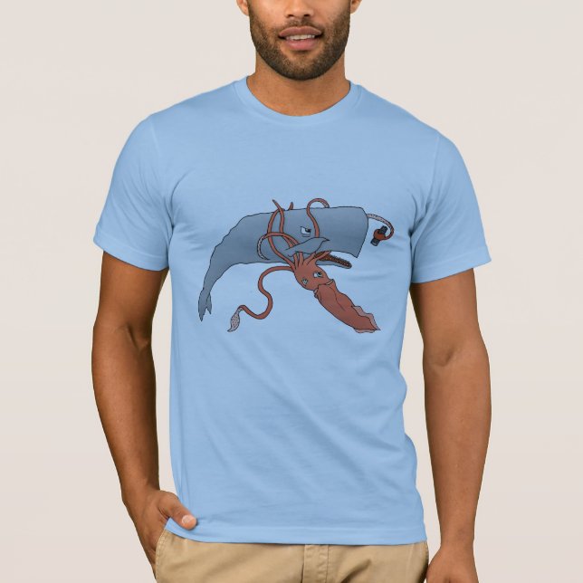 Tintenfisch gegen Wal T-Shirt (Vorderseite)