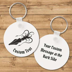 Tintenfisch Icon Black Schlüsselanhänger