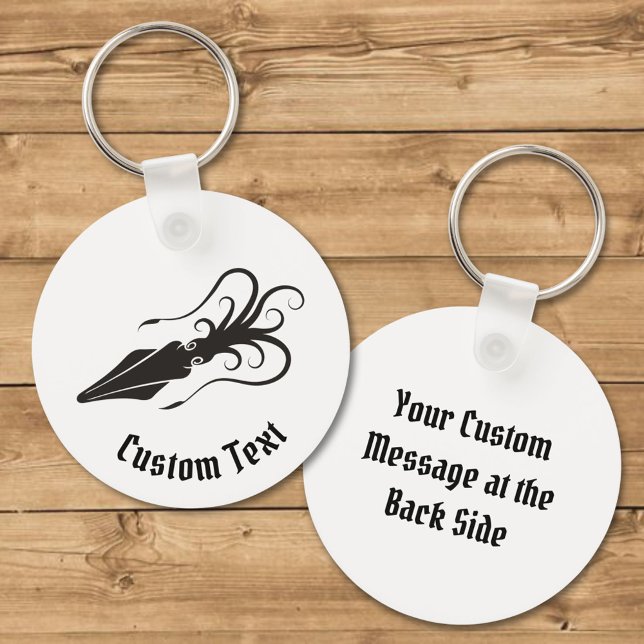 Tintenfisch Icon Black Schlüsselanhänger (Von Creator hochgeladen)