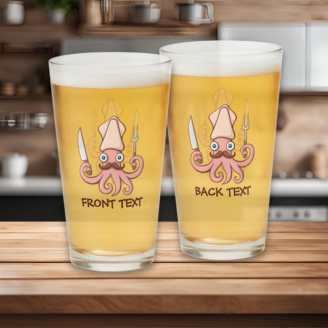 Tintenfisch Koch Cartoon Glas (Von Creator hochgeladen)
