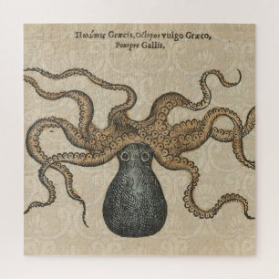 Tintenfisch Kraken Antik Küsten Meeresfauna Puzzle
