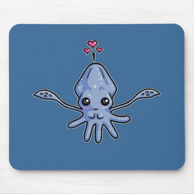 Tintenfisch-Liebe Mousepad (Vorne)