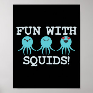 Tintenfisch Meeresbiologe Lehrerin Geschenk Poster